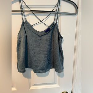 Aeropostale Bluish-Green XS Crop top with cross cross straps on back
